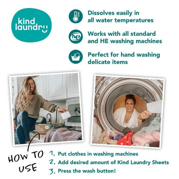 Eco-Friendly Laundry Detergent Sheets - Ocean Breeze (60 loads) – Kind  Laundry